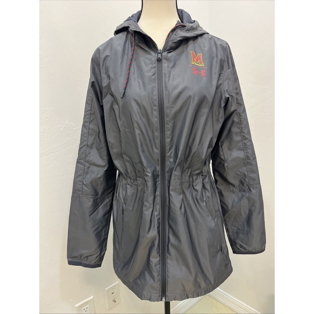 Team Issued Maryland Under Armour Grey Women's Windbreaker‎ S/M